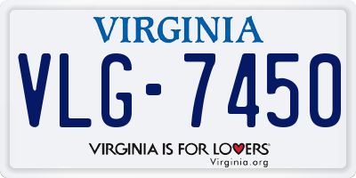 VA license plate VLG7450