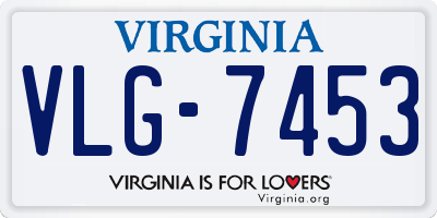 VA license plate VLG7453