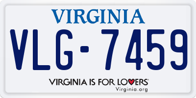 VA license plate VLG7459