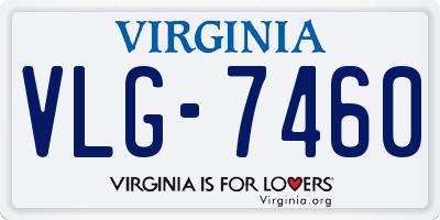 VA license plate VLG7460