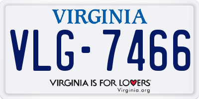 VA license plate VLG7466