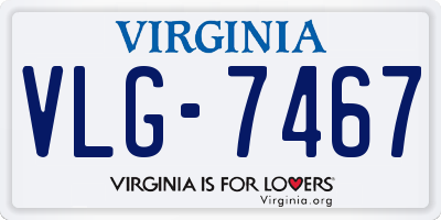 VA license plate VLG7467