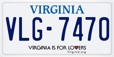 VA license plate VLG7470