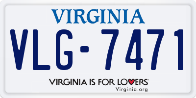 VA license plate VLG7471
