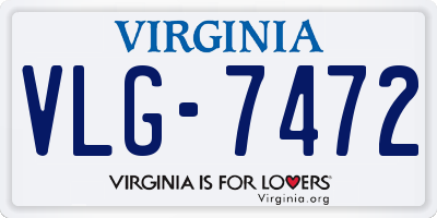 VA license plate VLG7472