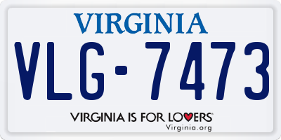 VA license plate VLG7473