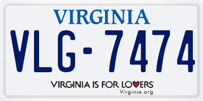 VA license plate VLG7474