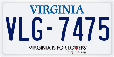 VA license plate VLG7475