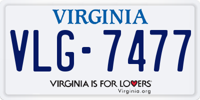 VA license plate VLG7477