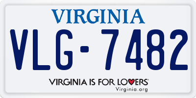 VA license plate VLG7482