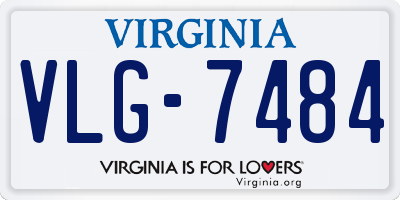 VA license plate VLG7484