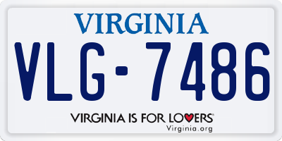 VA license plate VLG7486