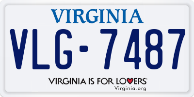 VA license plate VLG7487