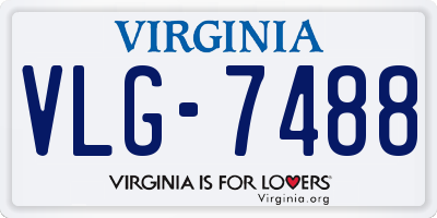 VA license plate VLG7488
