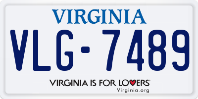 VA license plate VLG7489
