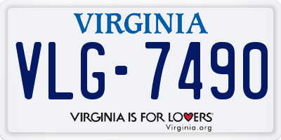 VA license plate VLG7490