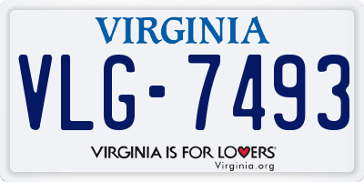 VA license plate VLG7493