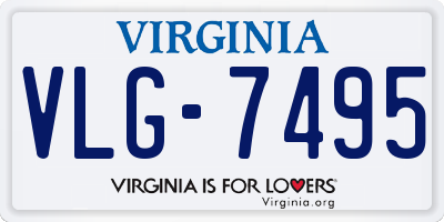 VA license plate VLG7495