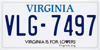 VA license plate VLG7497