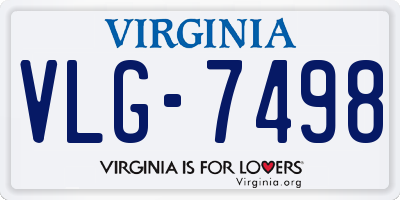VA license plate VLG7498