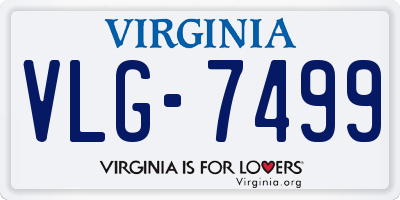 VA license plate VLG7499