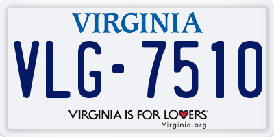 VA license plate VLG7510