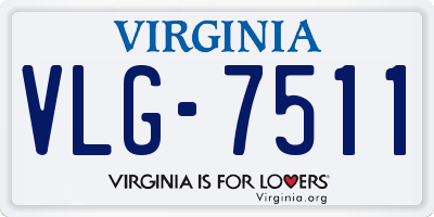 VA license plate VLG7511