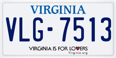 VA license plate VLG7513
