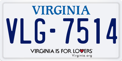 VA license plate VLG7514