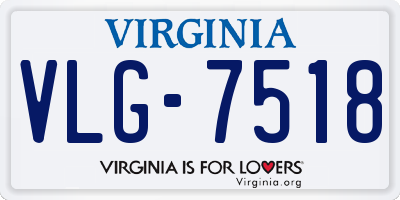 VA license plate VLG7518