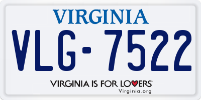 VA license plate VLG7522