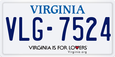 VA license plate VLG7524