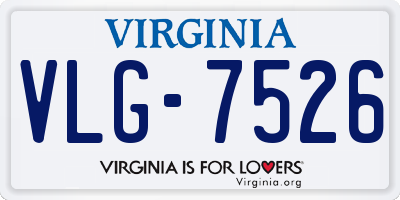 VA license plate VLG7526