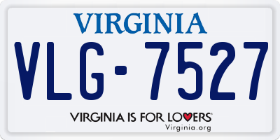 VA license plate VLG7527