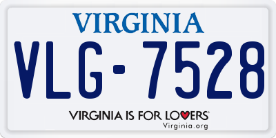 VA license plate VLG7528