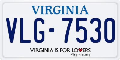 VA license plate VLG7530