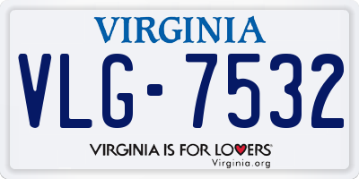 VA license plate VLG7532