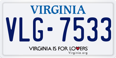 VA license plate VLG7533