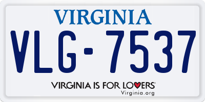 VA license plate VLG7537