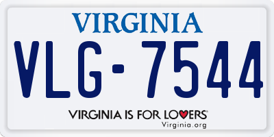VA license plate VLG7544