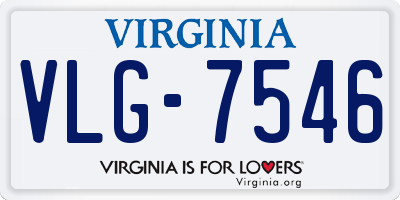 VA license plate VLG7546