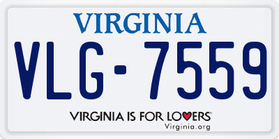 VA license plate VLG7559