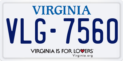 VA license plate VLG7560