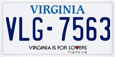 VA license plate VLG7563