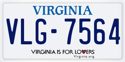 VA license plate VLG7564