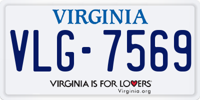 VA license plate VLG7569