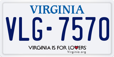 VA license plate VLG7570