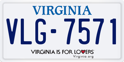 VA license plate VLG7571