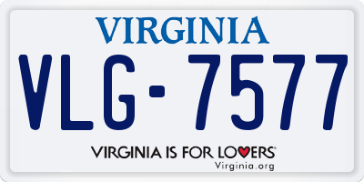 VA license plate VLG7577