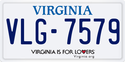 VA license plate VLG7579